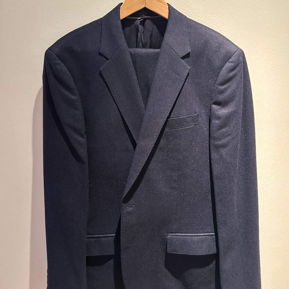 J Crew Ludlow navy flannel suit